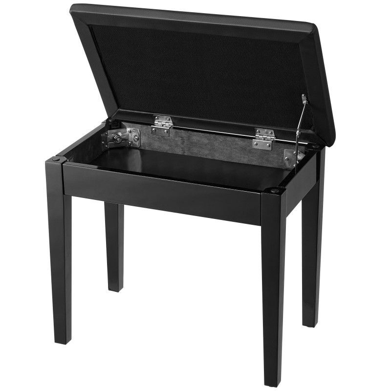 Pianopenkki pehmustetulla istuimella tilavalla säilytystilalla vesitiivis keinonahka kestävä täyspuurunko liukuesteiset