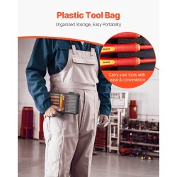 Eristetty 6-osainen ruuvimeisselisarja 1000V magneettikärjillä ja laukulla