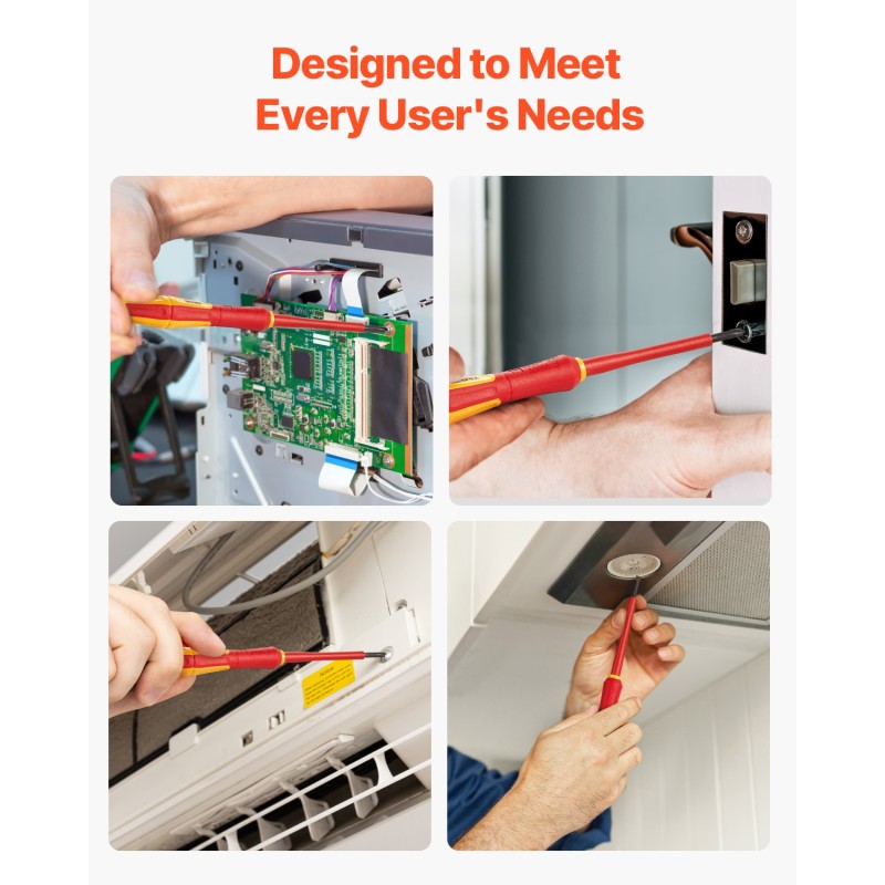 Eristetty 6-osainen ruuvimeisselisarja 1000V magneettikärjillä ja laukulla