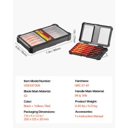 Eristetty 6-osainen ruuvimeisselisarja 1000V magneettikärjillä ja laukulla