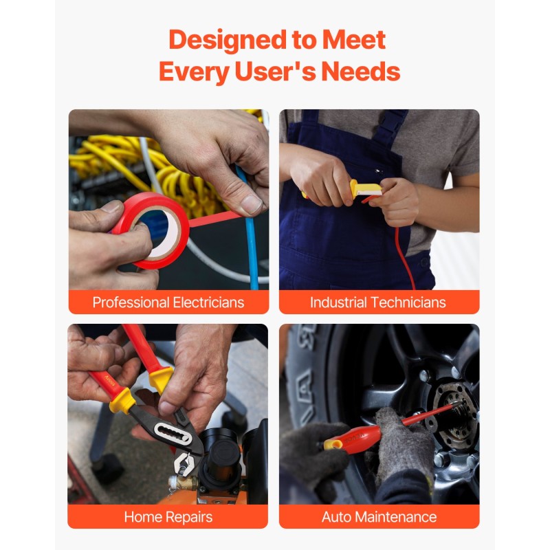 Eristetty 50-osainen työkalusarja sähköasennuksiin 1000V magneettikärjillä