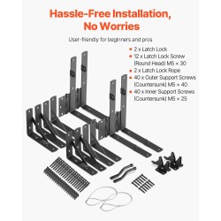 Portin kulmavahvikesarja rautainen kolmiorakenteinen säänkestävä 2 settiä 2x4-puukoolle
