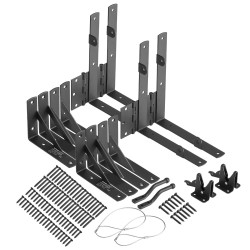 Portin kulmavahvikesarja rautainen kolmiorakenteinen säänkestävä 2 settiä 2x4-puukoolle