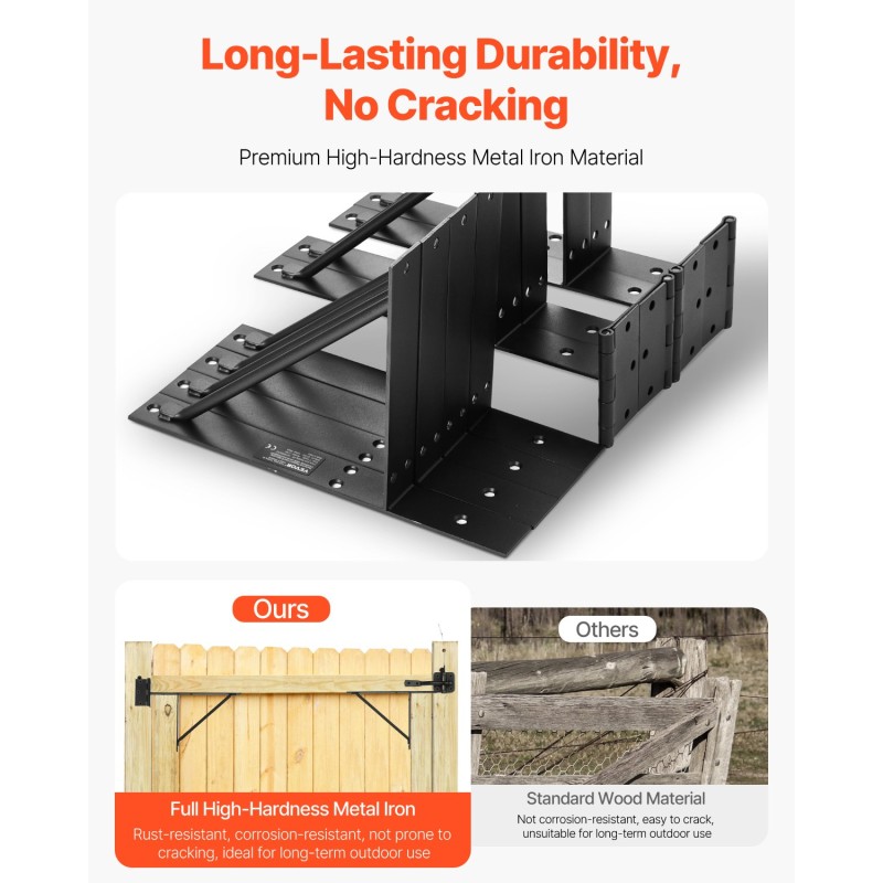 Portin kulmatukisarja rautainen 8 osaa musta ulkokäyttöön