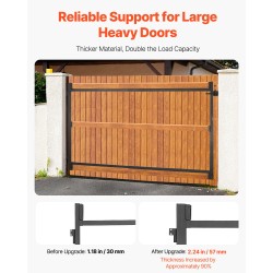 Rautainen portin rakennussarja säädettävä 40–72 tuumaa ulkokäyttöön sisältää saranat ja salpalukon