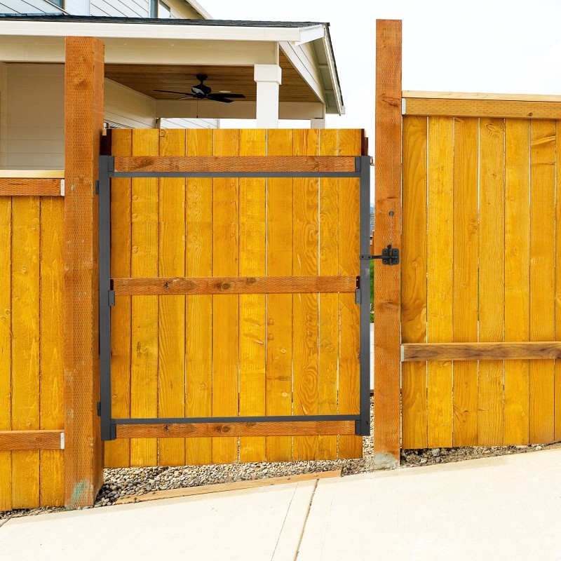 Rautainen portin rakennussarja säädettävä 40–72 tuumaa ulkokäyttöön sisältää saranat ja salpalukon