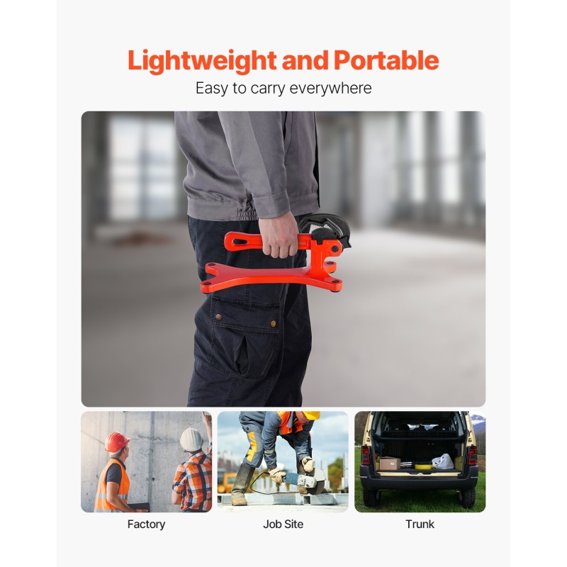 Siirrettävä putkipenkki alumiiniseosrunko teräsleuoilla 1/8–1-1/2 tuumalle