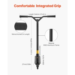 Temppupotkulauta 6063-alumiinidekki liukuestopinta 100 mm PU-renkaat ABEC-9 aloittelijoille