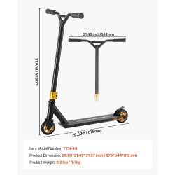 Temppupotkulauta 6063-alumiinidekki liukuestopinta 100 mm PU-renkaat ABEC-9 aloittelijoille