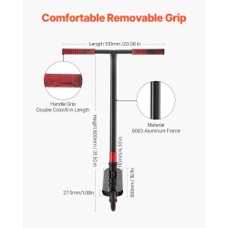 Temppupotkulauta 6063-alumiinidekki 110 mm PU-pyörillä nuorille ja aikuisille