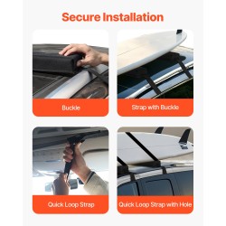 Pehmeät 15,5-tuumaiset kattotelinepehmusteet polyesteri ja PVC 80 kg musta