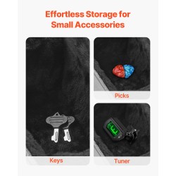 Kova gourd-mallinen kitarakotelo 39–41 tuuman akustisille PVC-pinnoite lukolla