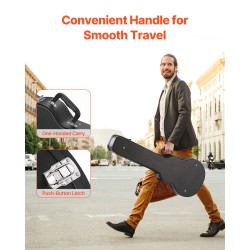 Kovakotelo sähkökitaralle PVC-pinnoitettu kurpitsamuotoinen 39 tuuman Les Paulille