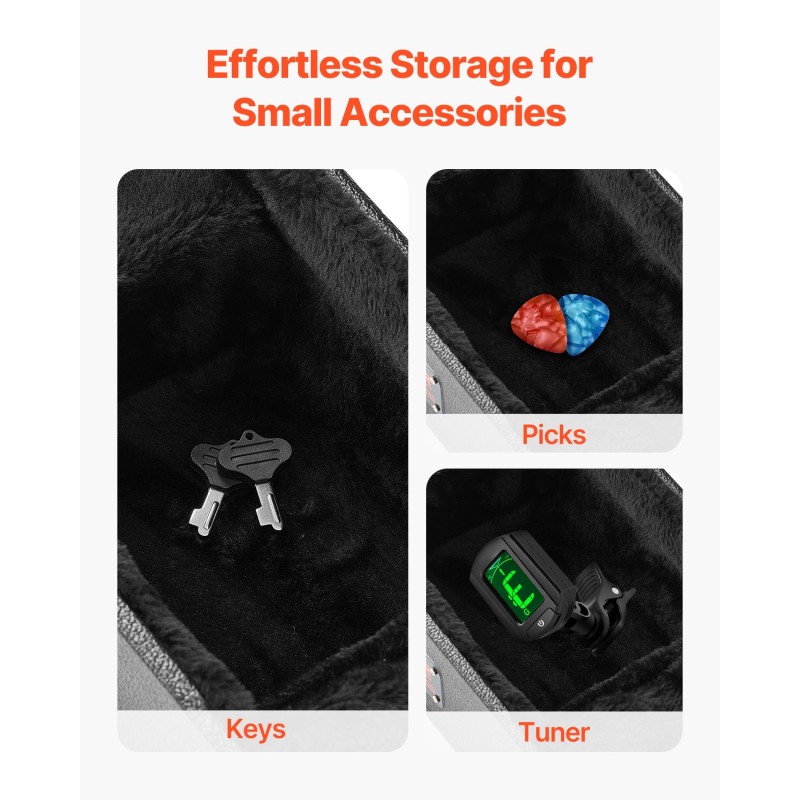 Kovakotelo sähkökitaralle PVC-pinnoitettu kurpitsamuotoinen 39 tuuman Les Paulille