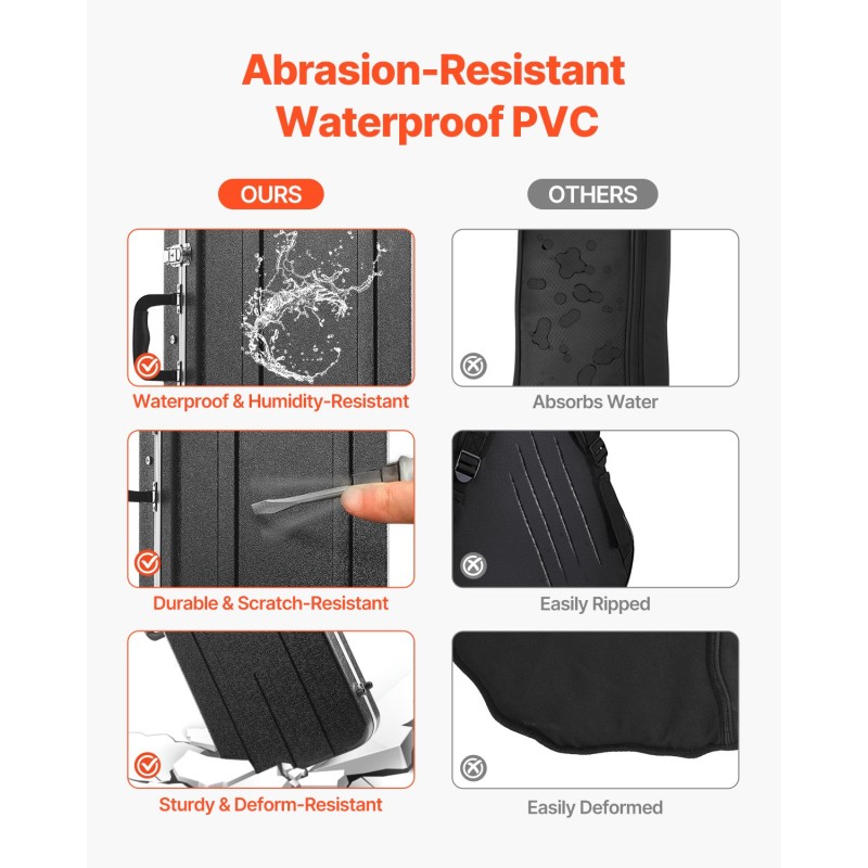Suorakulmainen kovakotelo sähkökitaralle 1050 mm pehmustettu lukollinen kahdella avaimella