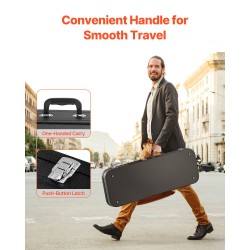 Suorakulmainen PVC-pinnoitettu kovakotelo 39 tuuman sähkökitaralle paksulla pehmusteella