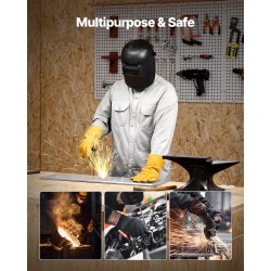 Hitsaustakki palosuojattu puuvilla XXL harmaa kaksi taskua metallinepparit