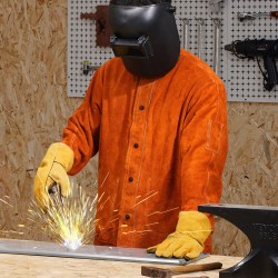 Hitsaustakki lehmännahkainen XXL hitsaukseen palosuojattu kaarisuojaus 9.2 4 taskua