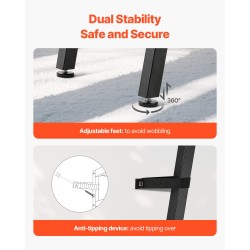 Kapea konsolipöytä 2 tasoa teräsrunko melamiinipinta 180 x 30 x 80 cm