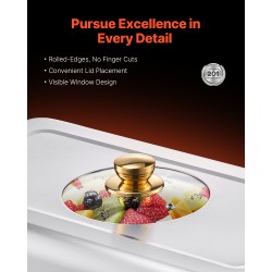 Tarjoiluastia ruostumatonta terästä 4-osainen tilaisuuksiin vesipannu 11,5 litraa ruokapannu 7,5 litraa