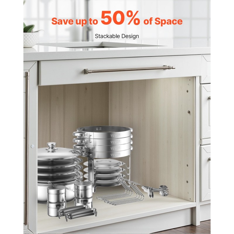 Pyöreä buffet-lämmitin 4 kpl ruostumaton teräs 4,7 l ammattitarjoiluun