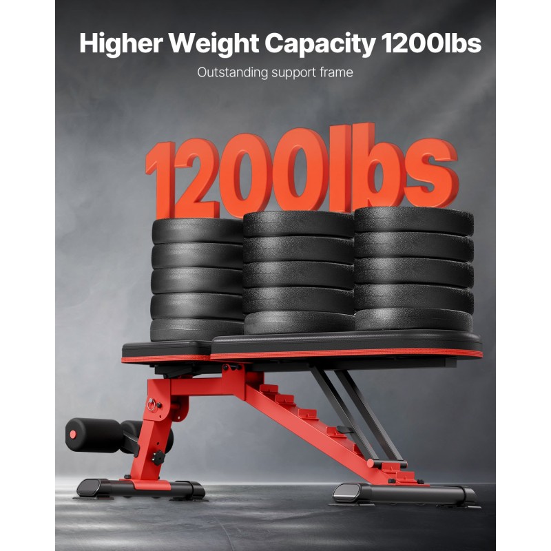 Säädettävä taittuva painopenkki Q235 teräsrunko 544 kg kantavuus