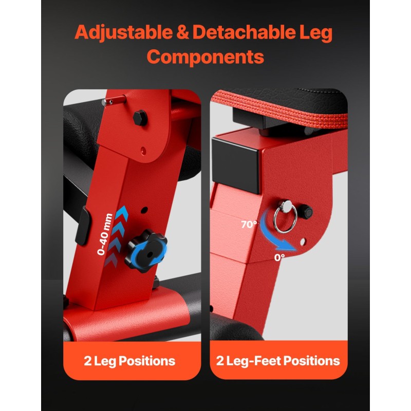 Säädettävä taittuva painopenkki Q235 teräsrunko 544 kg kantavuus