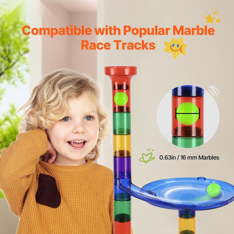 Kuularata ABS-muovista 110 osaa 10 hohtavaa ja 20 lasikuulaa opetukseen