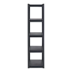 Teräksinen säilytyshylly viidellä säädettävällä hyllytasolla raskaaseen käyttöön musta