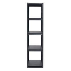 Teräksinen 5 tasoinen jauhemaalattu hyllyjärjestelmä kokonaiskantavuus 907 kg musta