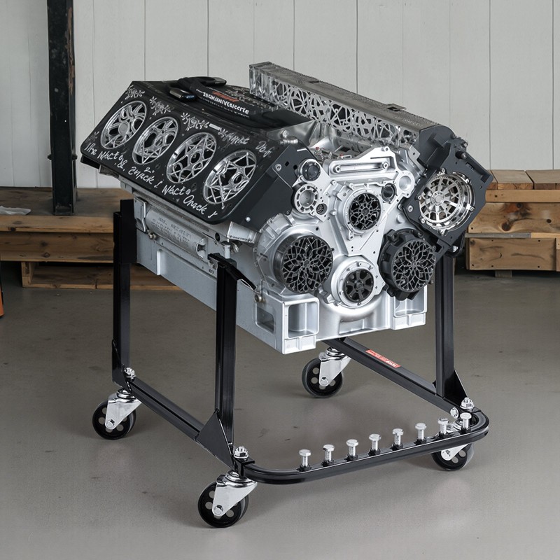 Moottoriteline teräsrakenne 340 kilogramman kantavuus neljällä kääntyvällä pyörällä sopii monille moottorimalleille