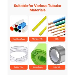 Automaattinen putkileikkuri lämpökutisteille lasikuituputkille kaapeleille leikkuuleveys 1–85 mm enimmäispaksuus 3 mm