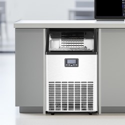 Jääpalakone ruostumaton teräs 45 jääpalaa noin 15 minuutissa 15 kilon säiliö