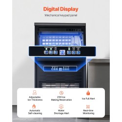 Jääpalakone ammattikäyttöön sinkitty teräs ABS 80 lbs/24 h 12 lbs jääsäiliö