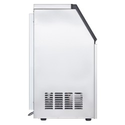 Kaupallinen vapaasti seisova jääkaasutin ruostumattomasta teräksestä 100 lbs 24h 28 lbs säiliö