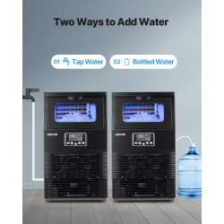 Jääpalakone ruostumatonta terästä 40,8 kg vuorokaudessa 5 kg varasto enintään 55 dB