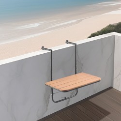 Ripustettava taittuva parvekepöytä ruostumaton teräs säänkestävä pöytälevy