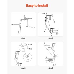 Ripustettava parvekepöytä ruostumaton teräsrunko PS-pöytälevy taittuva ulkokäyttöön 800 x 300 mm