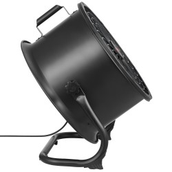 Teollinen lattiatuuletin 14 tuumainen metallirunkoinen 3 nopeuksinen 360 asteinen kantokahvalla alumiinilavoilla