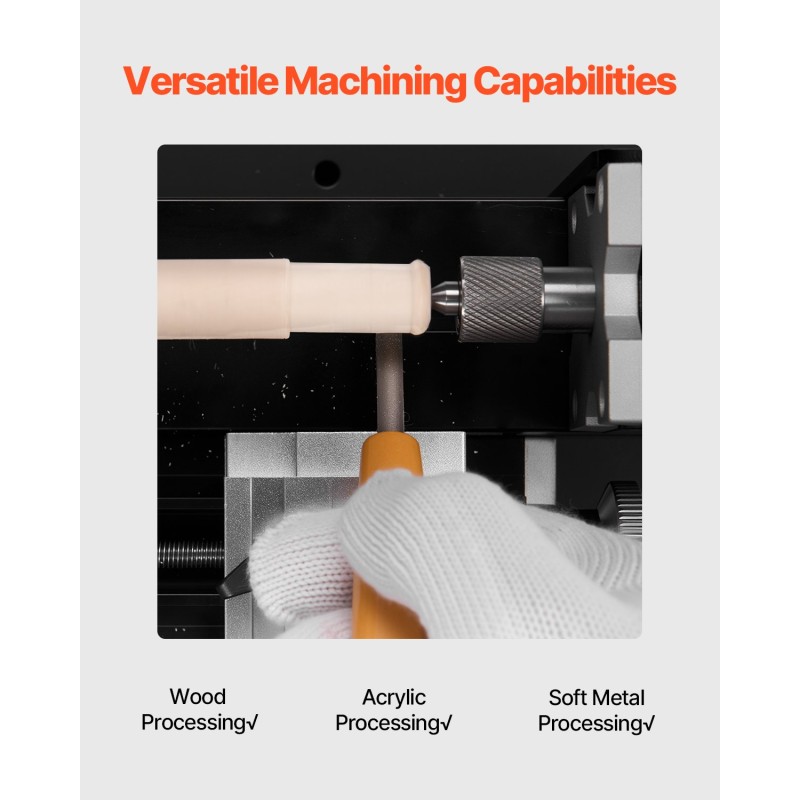 Minisorvi pöytäkäyttöön alumiiniseos 36 watin 70 mm halkaisija 130 mm pituus