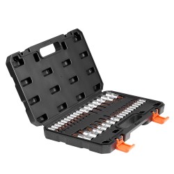 Torx-hylsyavainsarja 34-osainen S2-kärjet Cr-V-hylsyt T6–T70 turva-Torx-kärjillä PE-säilytyslaukulla