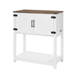 Kahvibaarikaappi 3 tasoinen melamiinipinnoitettu lastulevyrunko magneettilukolliset ovet 80x35x88 cm