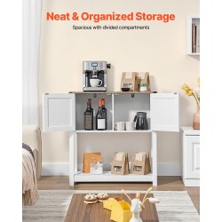 Kahvibaarikaappi 3-tasoinen melamiinipinnoitettu lastulevyrunko magneettilukolliset ovet 80x35x88 cm