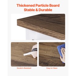 Kahvibaarikaappi maalaistyylinen 3-tasoinen melamiinipinnoitettu kaatumisenestolla olohuoneeseen