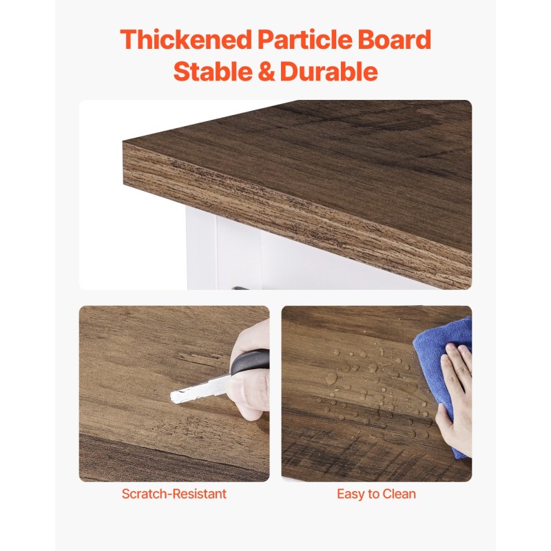 Kahvibaarikaappi maalaistyylinen 3-tasoinen melamiinipinnoitettu kaatumisenestolla olohuoneeseen