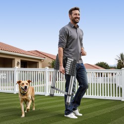 Teleskooppitikkaat ruostumattomasta teräksestä taitettavat 2540 mm 9 askelmaa 170 kg