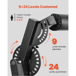 Jalkalaite hiiliteräs kotisali säädettävä jalkojen ojennus ja koukistus 700 paunaa musta