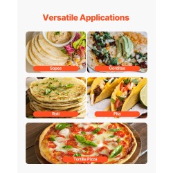 Sähköinen tortillakone SUS304 ruostumaton teräs 4- ja 6-tuumaiset 1-5 mm paksuus