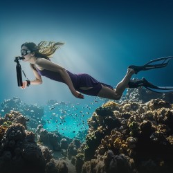 Sukelluspullo 0,5 l alumiini 6061 musta maksimisukellussyvyys 30 m