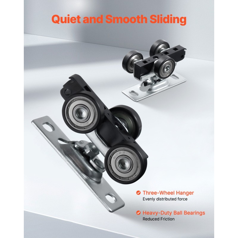 Liukuovikiskosarja upotettava alumiiniseos 1441 mm 610–762 mm 100 kg